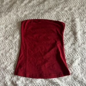 Red Strapless Tube Top